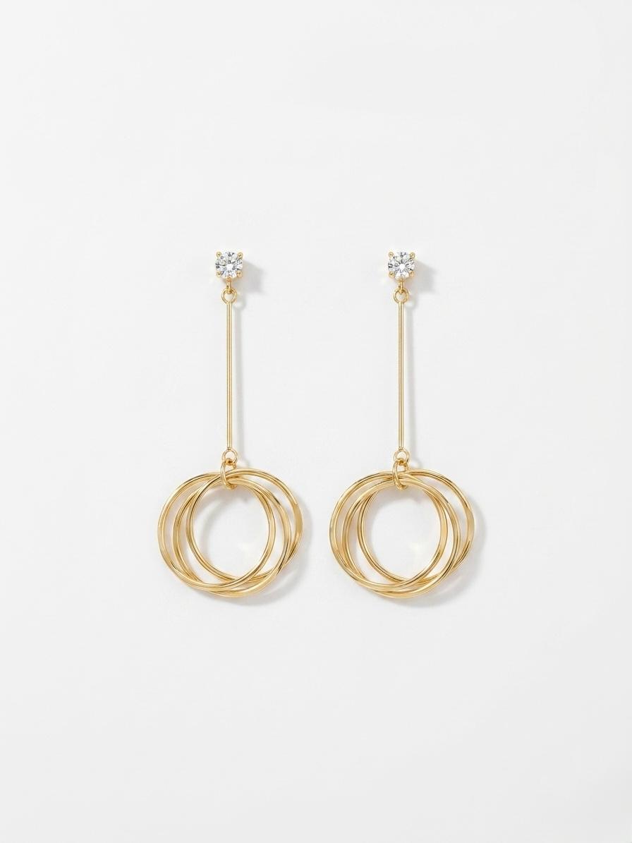 3 Ring Earrings