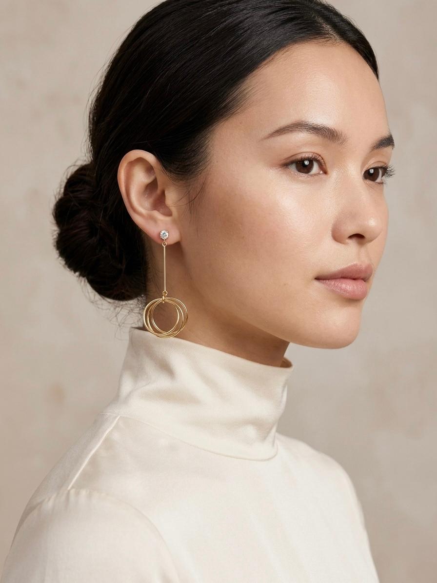3 Ring Earrings