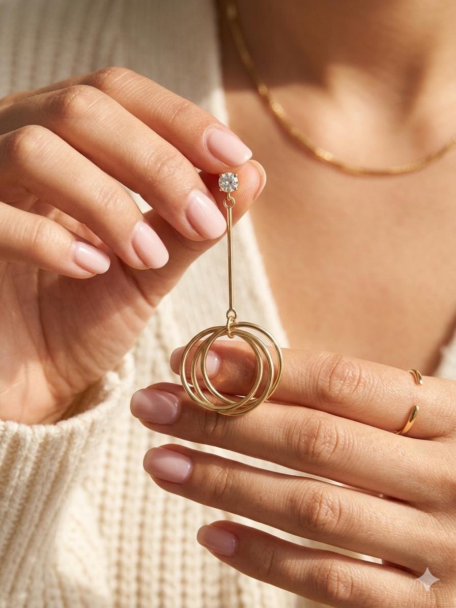 3 Ring Earrings